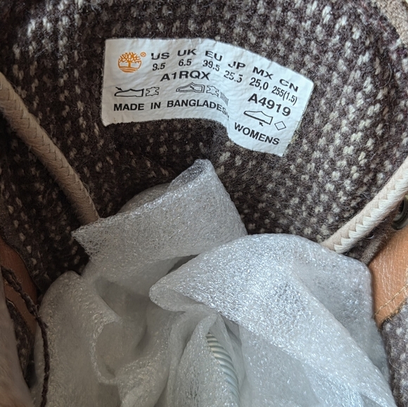 Timberland Women's Courmayeur Valley 6" Ankle Chunky Boot Taupe Gray Size 8.5 - Picture 7 of 14